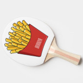 フリフランスのーズ漫画イラストレーション 卓球ラケット (横)