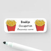 フリフランスのーズ漫画イラストレーション 名札 (インサイチュ)