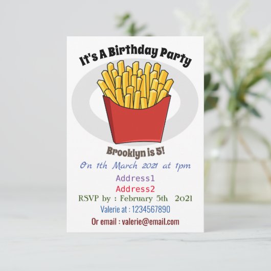 フリフランスのーズ漫画イラストレーション 招待状 (スタンド正面)