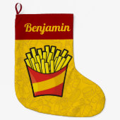 フリフランスのーズ ラージクリスマスストッキング (正面)