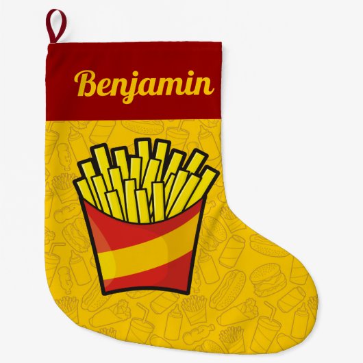 フリフランスのーズ ラージクリスマスストッキング (正面)