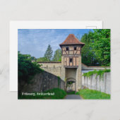 フリブールスイスタワーポストカード ポストカード (正面/裏面)