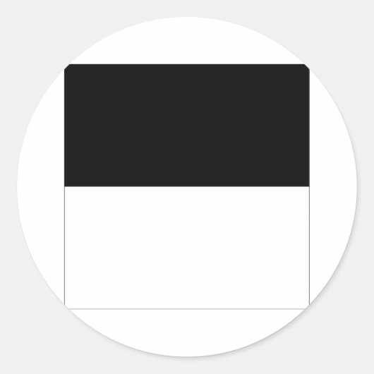 フリブール国旗 ラウンドシール (正面)