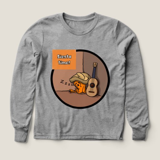 フリホレ・フロッグ・シエスタ・ボーイズ長袖Tシャツ (デザイン正面)