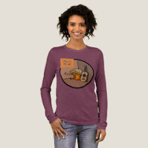 フリホーレ蛙の居眠りウィメンズ長袖Tシャツ