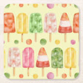 フリュール・ポピクル スクエアペーパーコースター (正面)