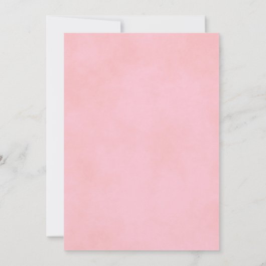 フリリーエレガントピンク&ホワイト仮想ブライダルシャワー 招待状 (裏面)