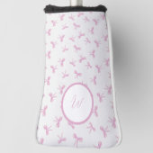 フリリーカスタムコケットピンクの水の色の弓 ゴルフヘッドカバー (回転90)