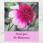 フリリーピンクとマゼンタダリア ワインラベル (シングルラベル)