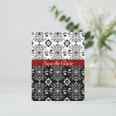 フリリー黒、白、赤の日付ポストカードを保存 案内ポストカード (スタンド正面)