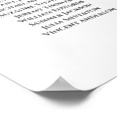 フリリー9テーブル結婚のシーティンググラフホワイト&ティール（緑がかった色） ポスター (角)