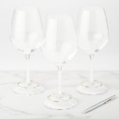 フリルが付いた金ゴールドの線条細工のエレガントでシンプルでシックな結婚式 ワイングラスタグ (セット)