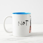 フリルが付かなかった。  女性のサイクリスト及び炎 ツートーンマグカップ (左)