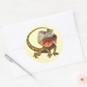 フリルのネクタイトカゲ ラウンドシール (封筒)