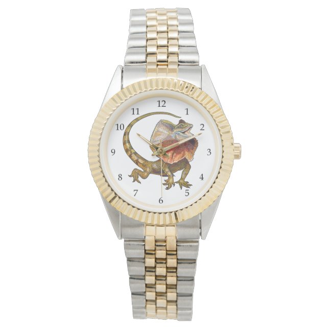 フリルのネクタイトカゲ 腕時計 (正面)