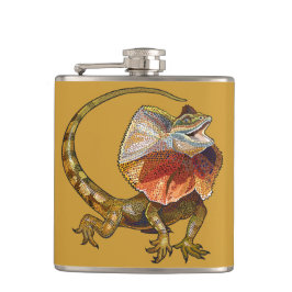 フリルのネックのトカゲ フラスク