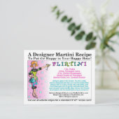 フリルティーニマルティーニレシピはがき ポストカード (スタンド正面)
