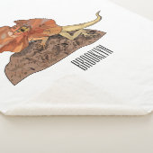 フリルネックトカゲ漫画イラストレーション シェルパブランケット (3/4)