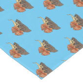 フリルネックトカゲ漫画イラストレーション ショートテーブルランナー (コーナー)