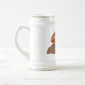 フリルネックトカゲ漫画イラストレーション ビールジョッキ (左)