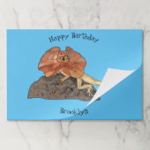 フリルネックトカゲ漫画イラストレーション ペーパーパッド (折り畳み)