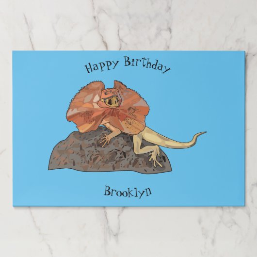 フリルネックトカゲ漫画イラストレーション ペーパーパッド (正面)