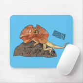 フリルネックトカゲ漫画イラストレーション マウスパッド (マウス)