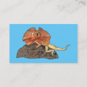 フリルネックトカゲ漫画イラストレーション 名刺 (裏面)