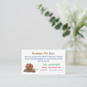 フリルネックリザードの漫画イラスト 名刺 (スタンド正面)