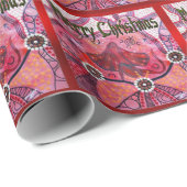 フリルネックリザードクリスマスラッピング紙 ラッピングペーパー (ロールコーナー)