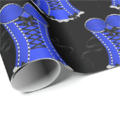 フリル付きブルーコルセット ラッピングペーパー (ロールコーナー)