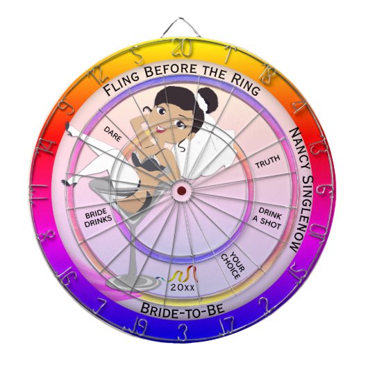 フリングザザリングや輪バチェロレッテブリュネット ダーツボード (正面)