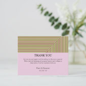 フリンジストライプ薄紫サンキューカード サンキューカード (スタンド正面)