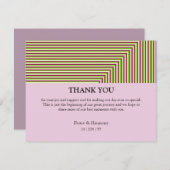 フリンジストライプ薄紫サンキューカード サンキューカード (正面/裏面)
