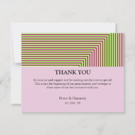 フリンジストライプ薄紫サンキューカード サンキューカード