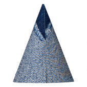 フリンジデニムブルージーンズのフレーム。 パーティーハット (裏面)