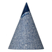 フリンジデニムブルージーンズのフレーム。 パーティーハット (左)