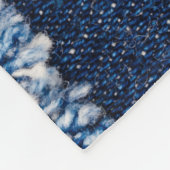 フリンジデニムブルージーンズのフレーム。 フリースブランケット (角)