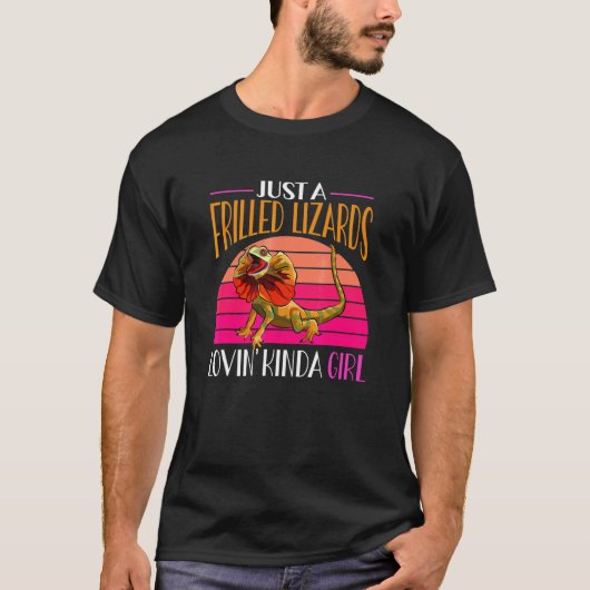 フリンジドリザード爬虫類両生類研究者 Tシャツ (正面)