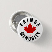 フリンジマイノリティカナダメープルリーフカナダデモ 缶バッジ (正面&裏面)