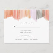 フリンジモダンウェディングRSVPカード 案内ポストカード (正面)