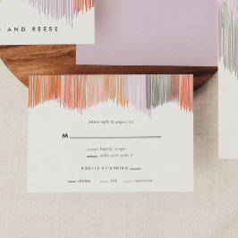 フリンジモダンウェディングRSVPカード 案内ポストカード