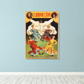 フリントの催眠スカートが演劇を踊る キャンバスプリント (インサイチュ (ウッドフロア))