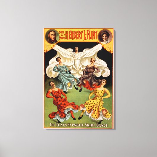 フリントの催眠スカートが演劇を踊る キャンバスプリント (正面)