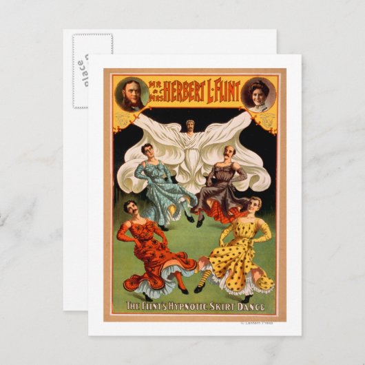 フリントの催眠スカートが演劇を踊る ポストカード (正面/裏面)