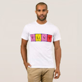 フリントの周期表名シャツ Tシャツ (正面フル)