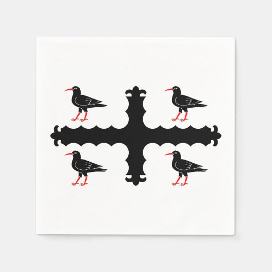 フリントシャー州旗 スタンダードカクテルナプキン (正面)