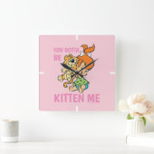 『フリントストン』|小石と虎 スクエア壁時計 (ホーム)