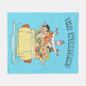 フリントストーンズファミリーロードトリップ フリースブランケット (正面(横))