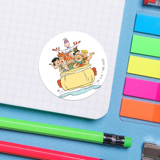 フリントストーンズファミリーロードトリップ ラウンドシール